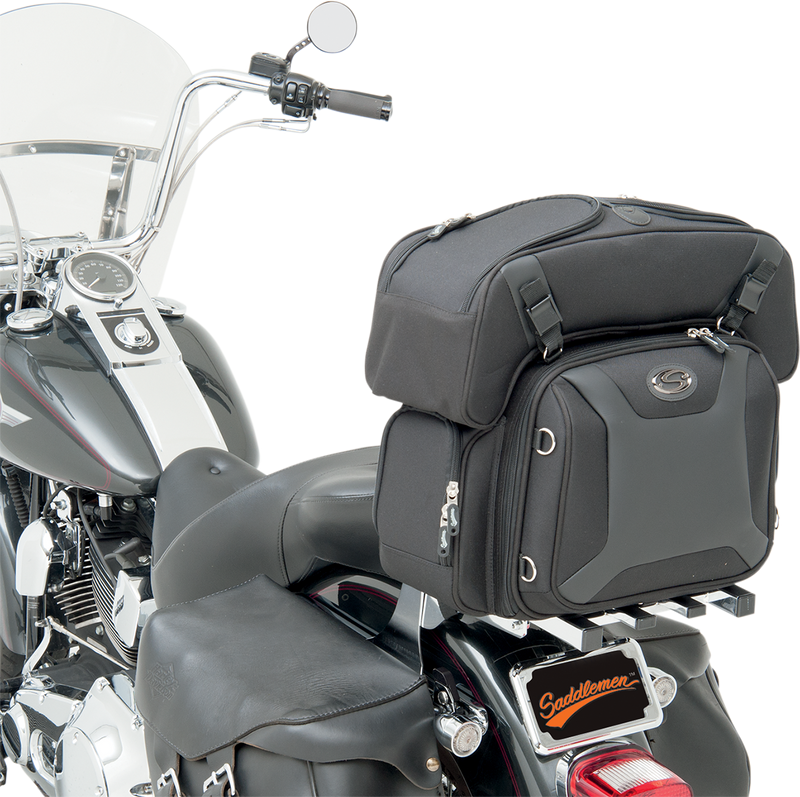 SADDLEMEN FTB2500 Sport Sissy Bar & Combo Bag
