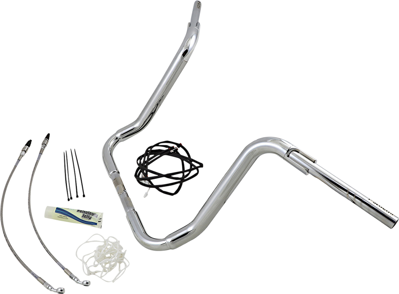 FAT BAGGERS INC. 1-1/2" EZ Install Rounded Top Handlebar Kit - 16" - Chrome 809516