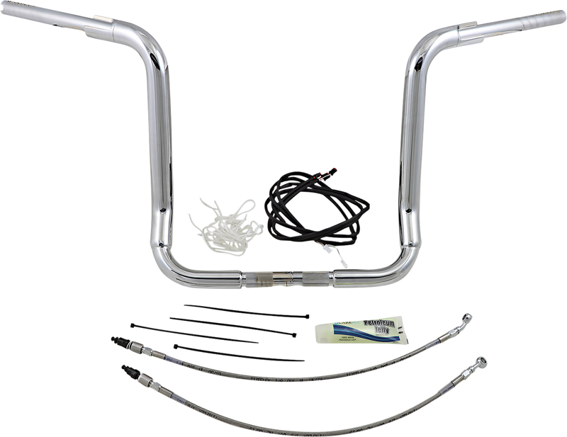 FAT BAGGERS INC. 1-1/2" EZ Install Rounded Top Handlebar Kit - 16" - Chrome 809516