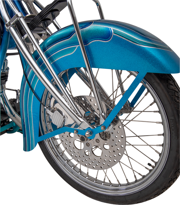 DRAG SPECIALTIES Polished Stainless Steel Drilled Brake Rotor - Front - 11.5"