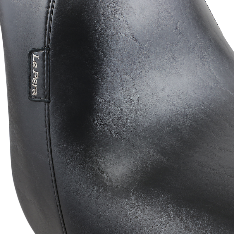 LE PERA Bare Bones Solo Seat - Smooth - Black - Softail '06-'17