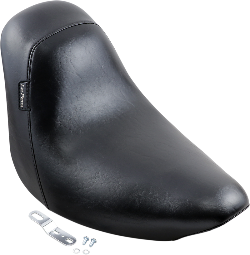 LE PERA Bare Bones Solo Seat - Smooth - Black - Softail '06-'17