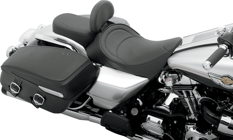 DRAG SPECIALTIES Mild Stitch Solar Leather Solo Seat Backrest Compatible - Touring '97-'07