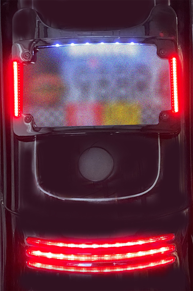 CUSTOM DYNAMICS Plug & Play LED Radius License Plate Frame - Black