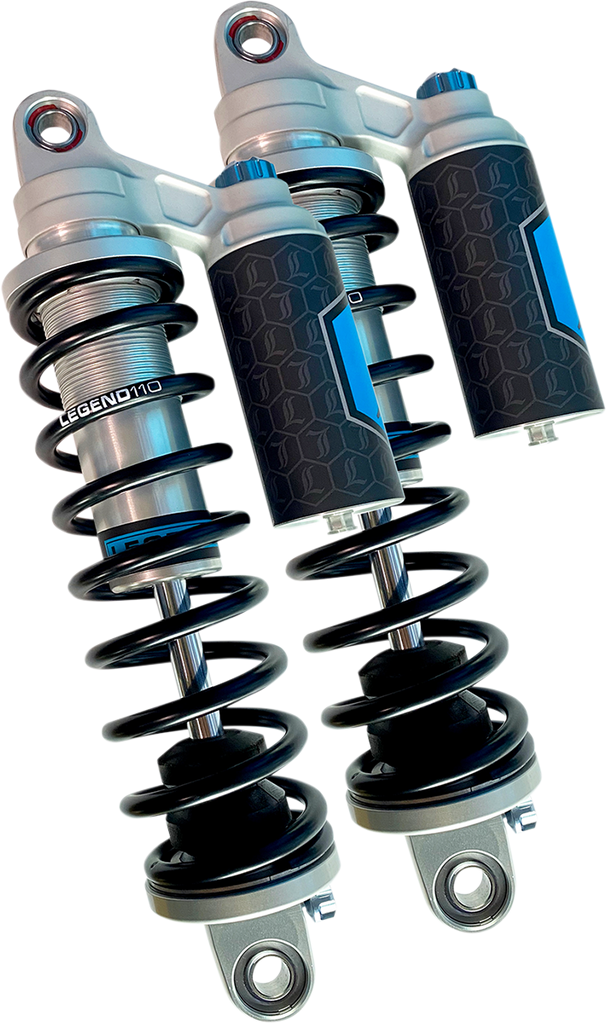 LEGEND SUSPENSION REVO ARC Piggyback Shocks - Heavy Duty - Clear