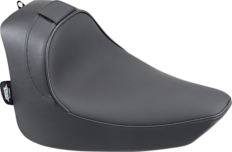 DRAG SPECIALTIES Smooth Solo Solar-Reflective Leather Backrest Compatible Seat - Black - Softail '00-'06