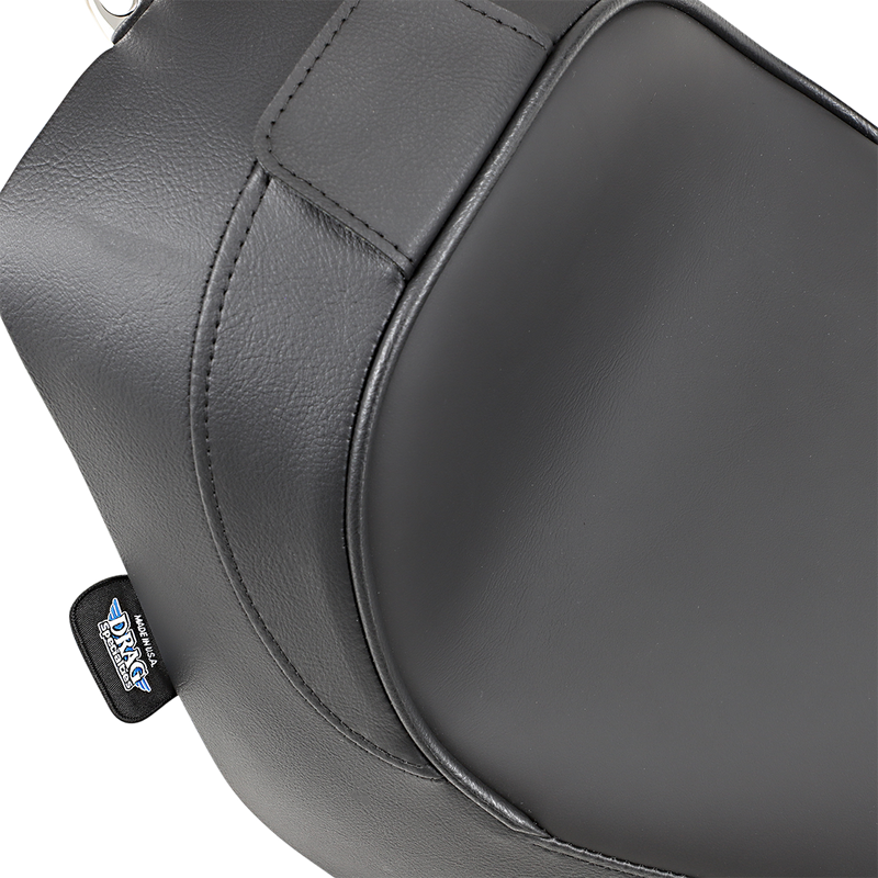 DRAG SPECIALTIES Smooth Solo Solar-Reflective Leather Backrest Compatible Seat - Black - Softail '00-'06