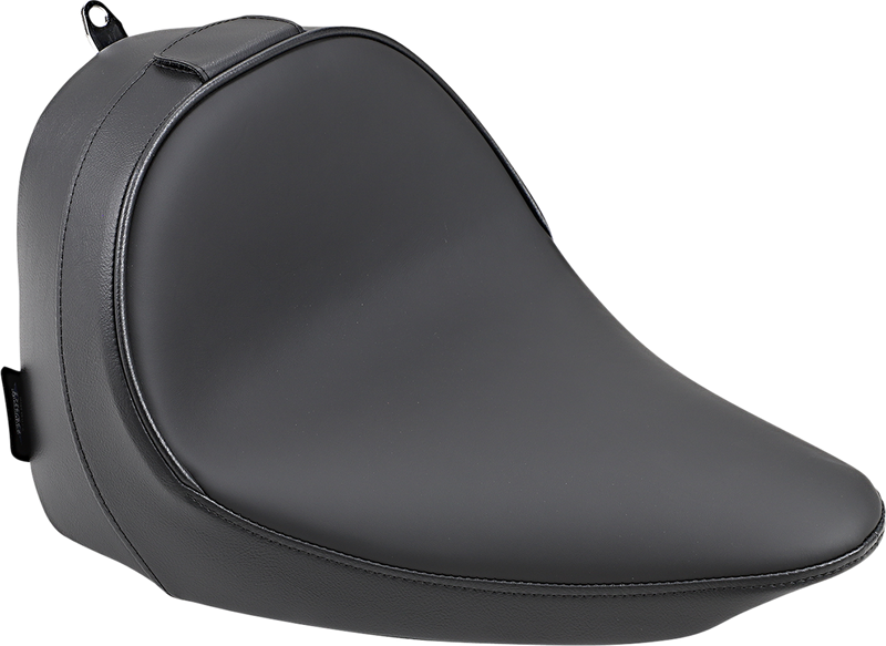 DRAG SPECIALTIES Smooth Solo Solar-Reflective Leather Backrest Compatible Seat - Black - Softail '11-'17