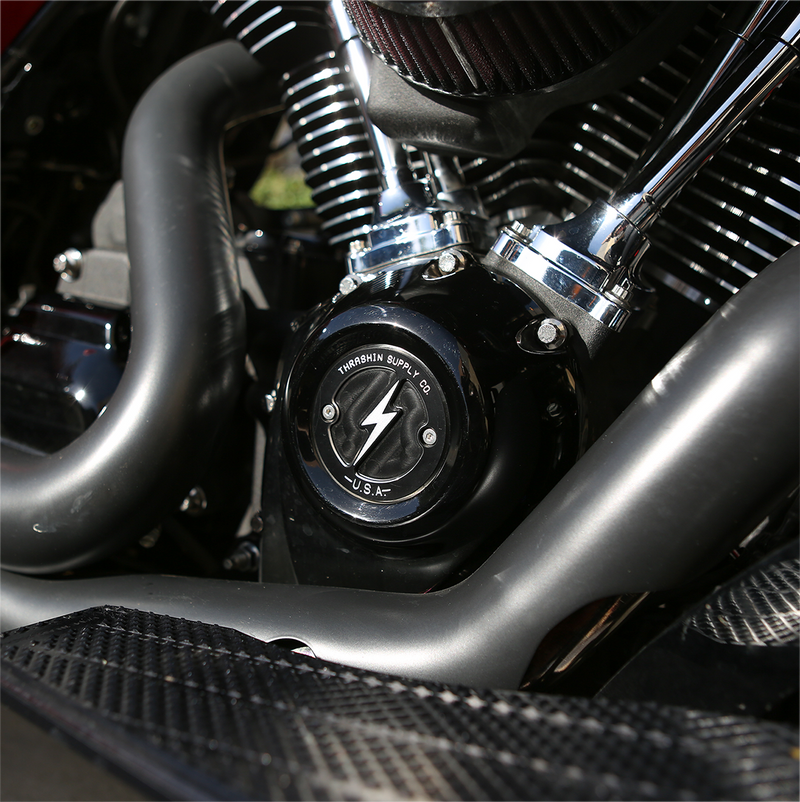 THRASHIN SUPPLY CO. Points Cover - Dished - Black - M8 TSC-3027-4