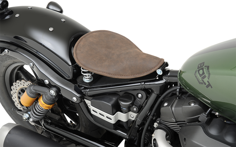 DRAG SPECIALTIES Seat - Spring Solo - Low-Profile - Small - Distressed Brown Leather