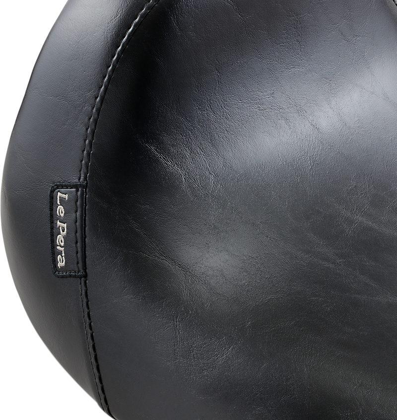 LE PERA Bare Bones Solo Seat - Smooth - Black - Softail '11-'15