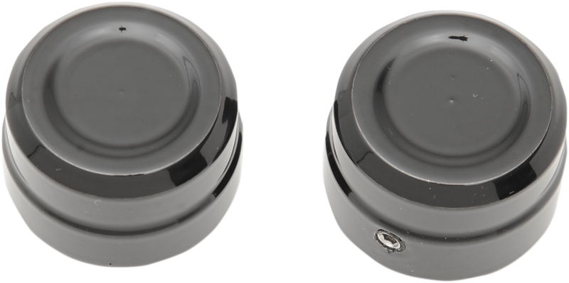 DRAG SPECIALTIES Billet Front Axle Cover / Cap Kit - Semi Gloss Black