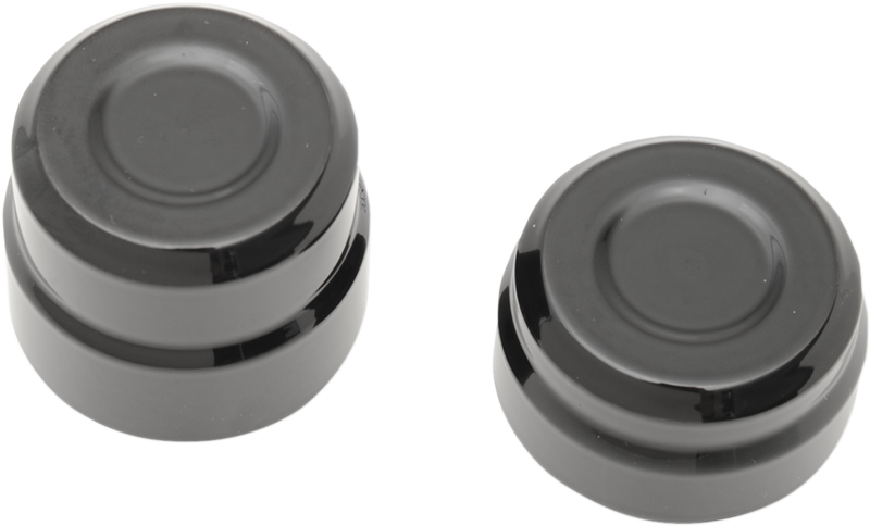 DRAG SPECIALTIES Billet Rear Axle Cover / Cap Kit - Semi Gloss Black