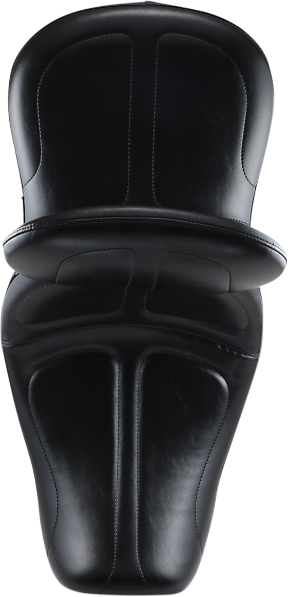 LE PERA Maverick Seat - with Backrest - Stitched - Black - Dyna '06-'17