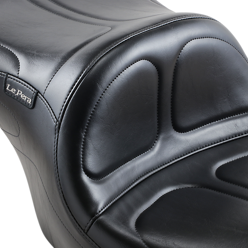 LE PERA Maverick Seat - without Backrest - Stitched - Black - Touring '02-'07