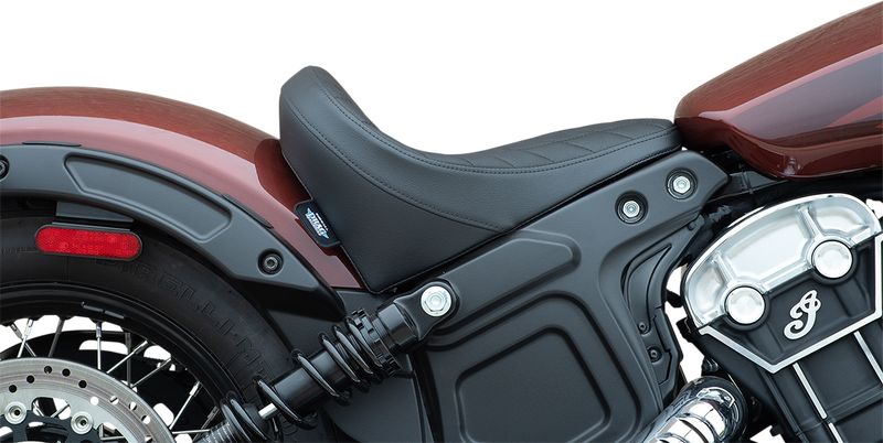 DRAG SPECIALTIES Bobber Style Diamond Black Stitch Vinyl Solo Seat - Black - Scout '18-'24