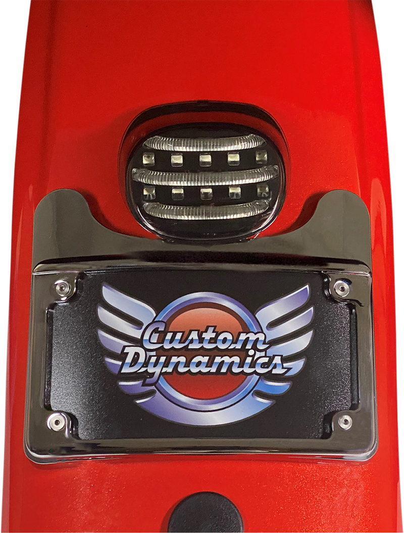 CUSTOM DYNAMICS Turn Signal Eliminator Kit w/ Auxiliary Led Plate Frame