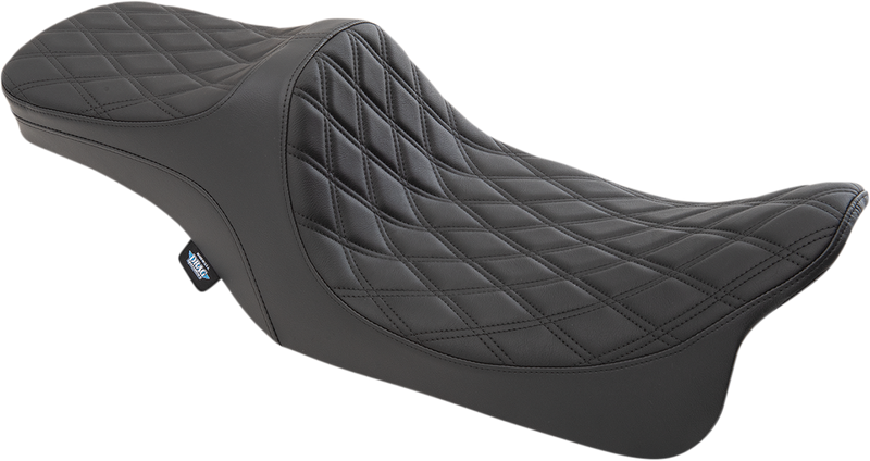 DRAG SPECIALTIES Predator III 2-Up Seat - Double Diamond - Black Stitching - Touring '99-'07