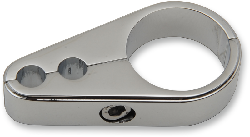 DRAG SPECIALTIES Die-Cast Dual Throttle Cable Clamp - Chrome - 1"  Round Tube