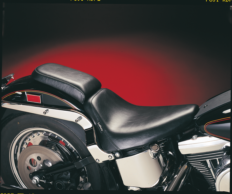 LE PERA Bare Bones Solo Seat - Smooth - Black - Softail '00-'07