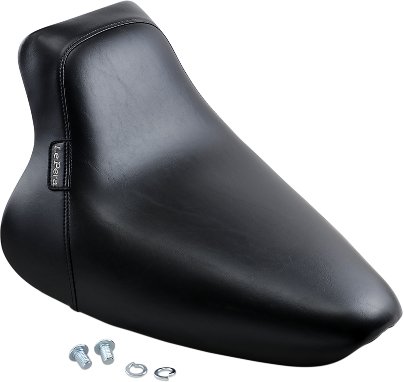 LE PERA Bare Bones Solo Seat - Smooth - Black - Softail '00-'07