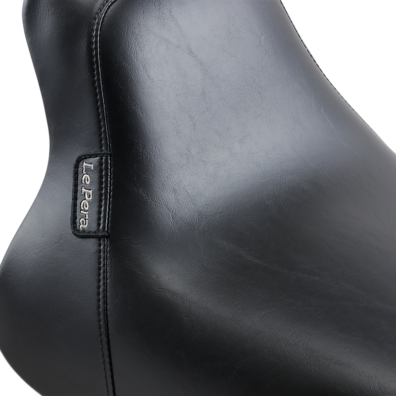 LE PERA Bare Bones Solo Seat - Smooth - Black - Softail '00-'07