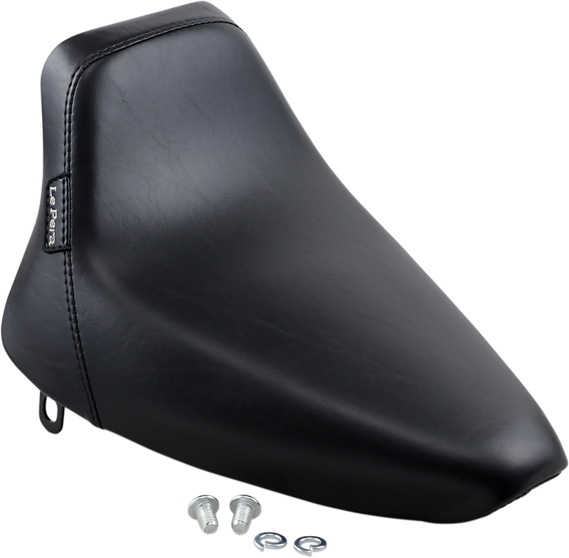 LE PERA Bare Bones Solo Seat - Smooth - Black - Softail '84-'99