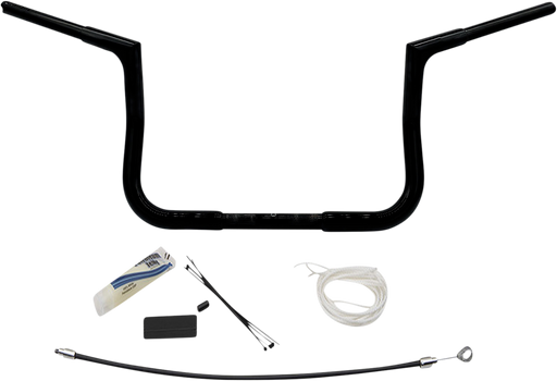 FAT BAGGERS INC. 1-1/4" EZ Install Flat Top Handlebar Kit - 10" - Black 709110-B