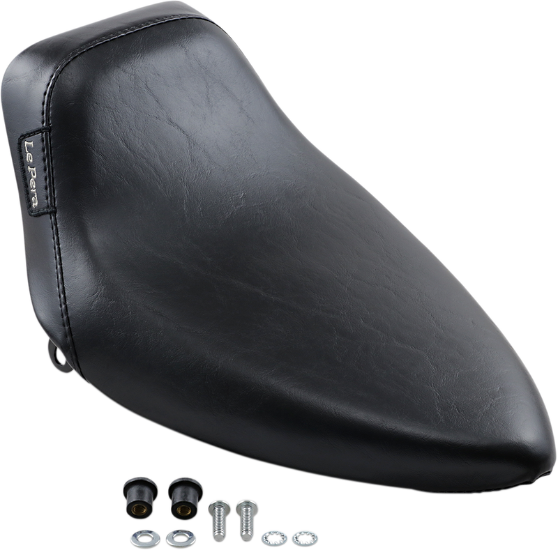 LE PERA Bare Bones Solo Seat - Smooth - Black - FL / FX '64-'84