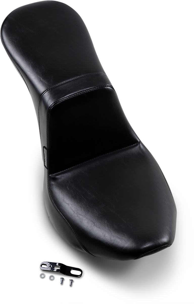 LE PERA Daytona 2-Up Seat - Without Backrest - Smooth - Black - Softail '18-'23