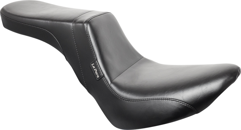 LE PERA Daytona 2-Up Seat - Without Backrest - Smooth - Black - Softail '18-'23
