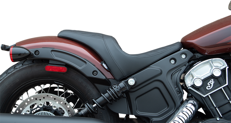 DRAG SPECIALTIES Cafe Style Diamond Black Stitch Vinyl 3/4 Solo Seat - Black - Scout '18-'24