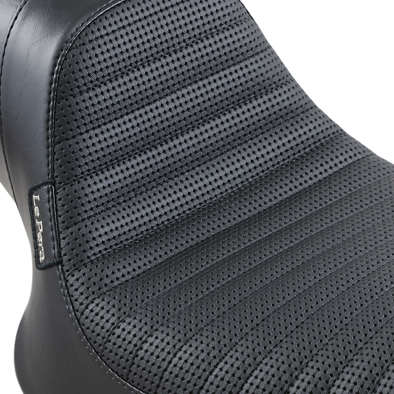 LE PERA Daytona Sport Seat - Basketweave/Pleated - Black - FXR '82-'00