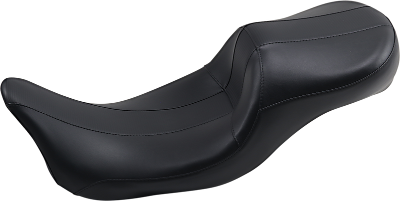 LE PERA Maverick Daddy Long Legs Seat - Black w/ HR Carbon Fiber Inlay - Touring '08-'23