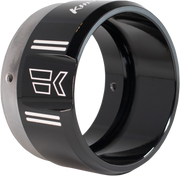 KHROME WERKS 4-1/2" Klassic Tip - Left - Black Powdercoat 200658P