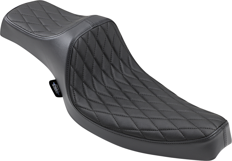 DRAG SPECIALTIES Predator III Diamond Black Stich Vinyl Seat - Black - Sportster '57-'78