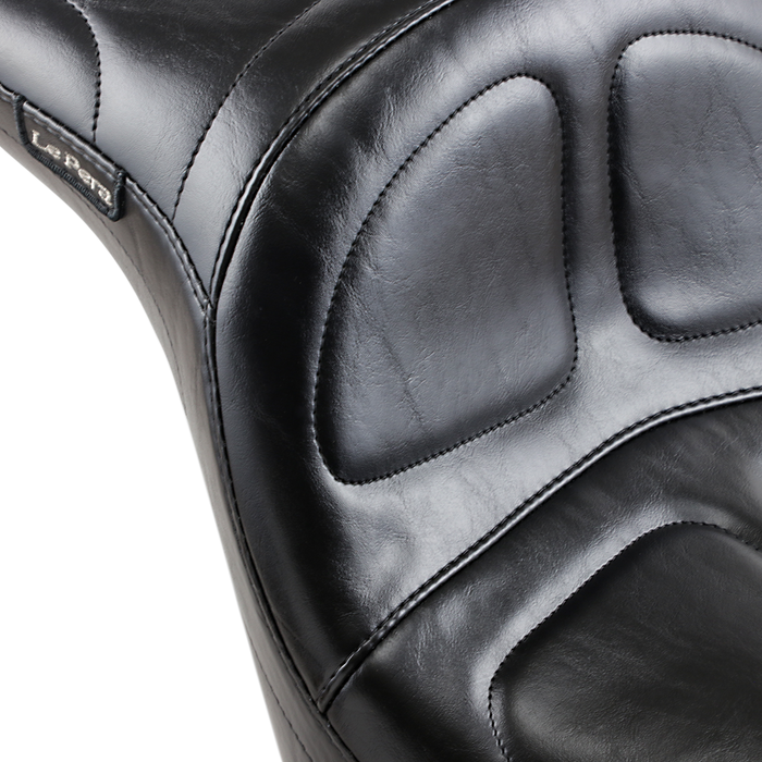 LE PERA Maverick Daddy Long Legs Seat - Black - Stitched - Softail '06-'17