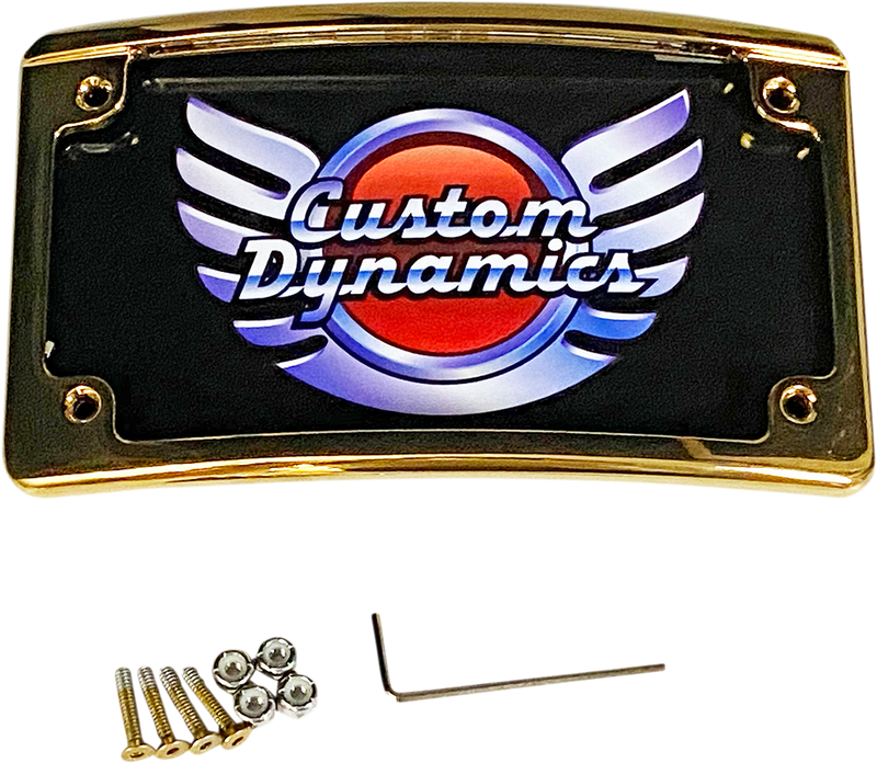 CUSTOM DYNAMICS Radius LED License Plate Frame - Gold