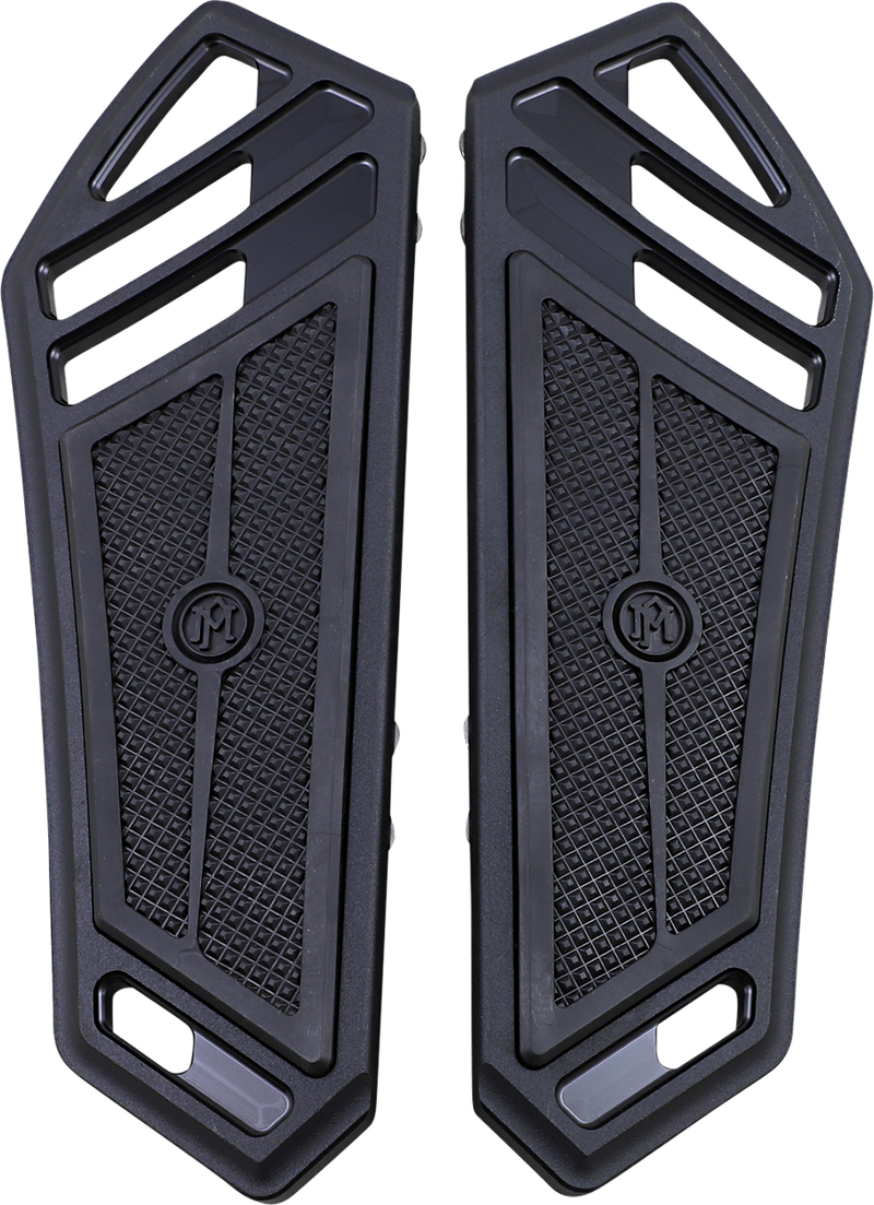 PERFORMANCE MACHINE (PM) Superlight Floorboards - Driver - Black Ops - '84-'17 TOURING