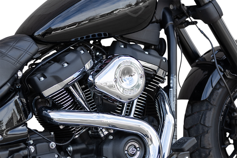 S&S CYCLE Mini Teardrop Stealth Air Cleaner Kit - Chrome
