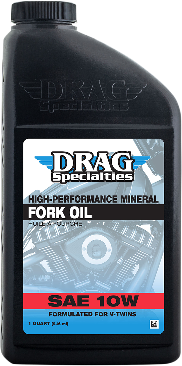 DRAG SPECIALTIES High-Performance Mineral Fork Oil - 10W Medium - 1 U.S. Quart