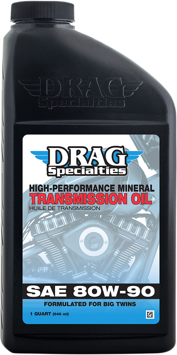 DRAG SPECIALTIES High-Performance Mineral Transmission Oil - 80W-90 - 1 Quart