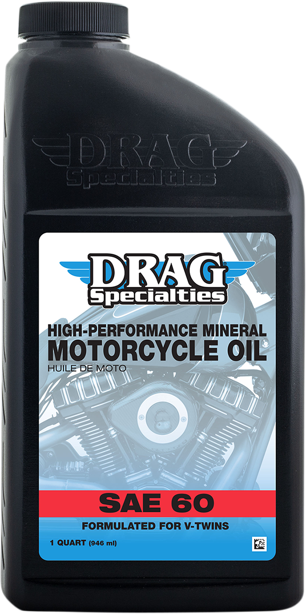 DRAG SPECIALTIES High-Performance Mineral Motorcycle Oil - SAE 60 - 1 Quart