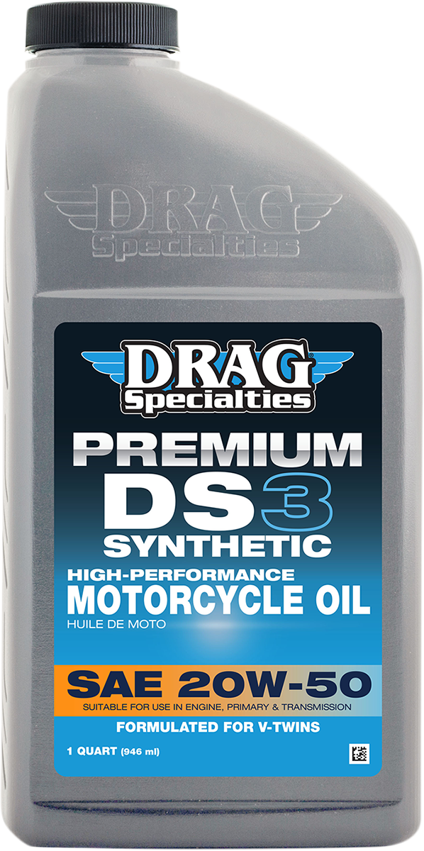 DRAG SPECIALTIES DS3 Premium Full Synthetic Engine Oil - 20W-50 - 1 Quart
