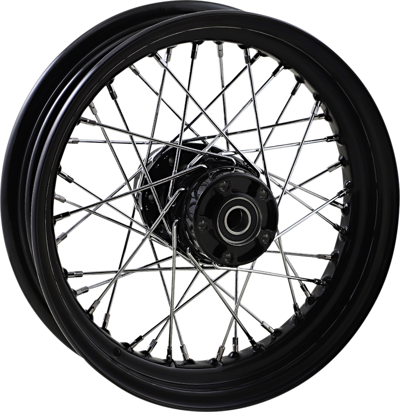 DRAG SPECIALTIES Replacement Rear Laced 40 Spoke Wheel - Gloss Black - 16x3 - '08-'22 XL