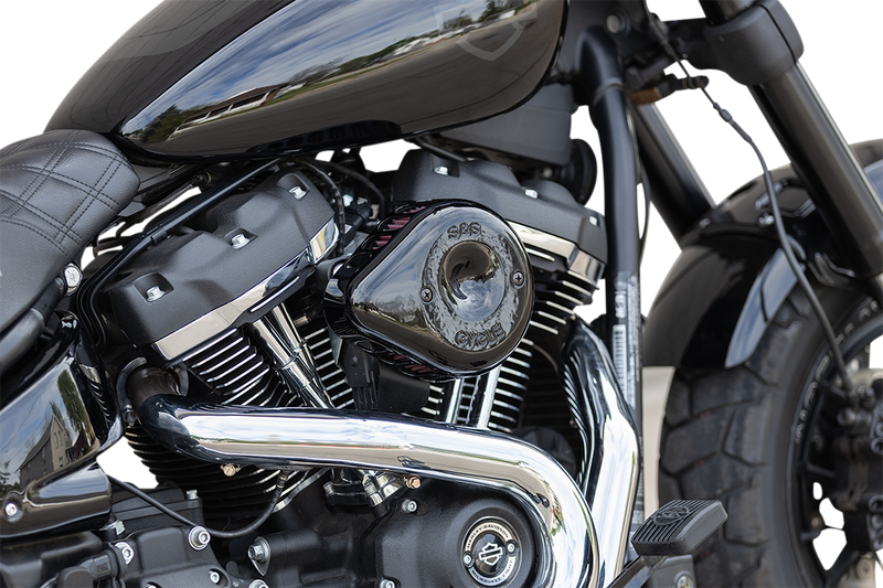 S&S CYCLE Mini Teardrop Stealth Air Cleaner Kit - Gloss Black
