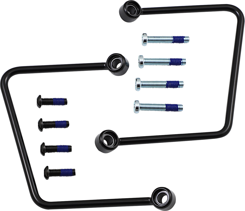 DRAG SPECIALTIES Saddlebag Support Bracket Kit - Black - '18-'23 FL/FX