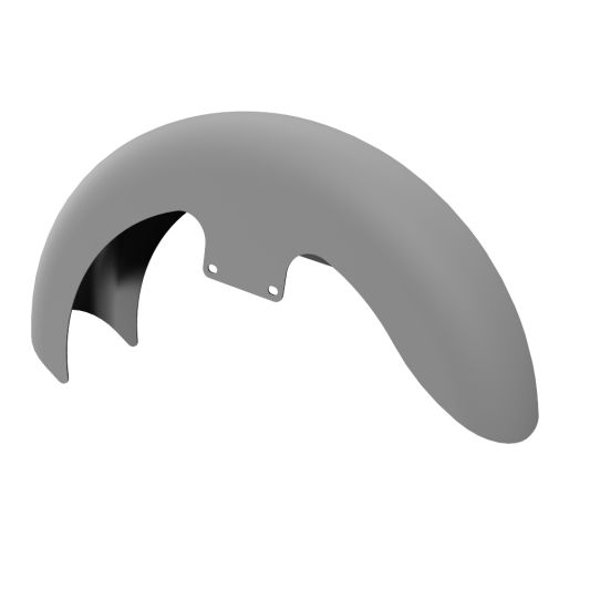 ADVANBLACK 19" Reveal Wrapper Hugger Front Fender w/ Black Spacers - Unpainted - Touring '09-'13