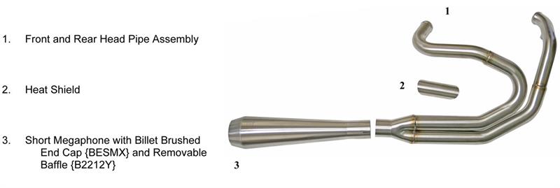 BASSANI XHAUST Road Rage Type III 2:1 Exhaust System - Stainless - '91-'17 DYNA