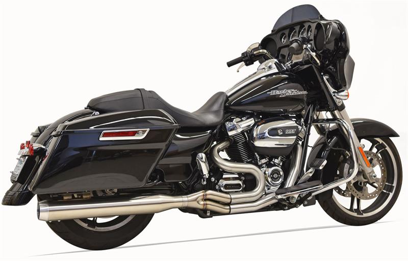 BASSANI XHAUST Road Rage III 2:1 Exhaust System - Stainless Steel - Straight Can - '17-UP TOURING